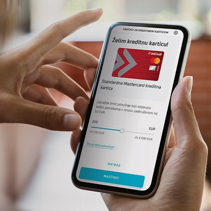 A person applies for a credit card through m-zaba
