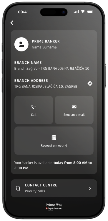 Prime banker and contact center in m-zaba